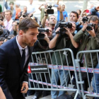 Messi entra en la Audiencia de Barcelona.-RICARD CUGAT