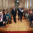 César Rico y Jesús Encabo antes de iniciar las jornadas sobre rendición de cuentas en San Agustín.-RAÚL G. OCHOA