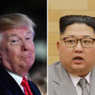 Donald Trump y Kim Jong-un, dos líderes enzarzados en un duelo atómico.-KCNA VIA KNS NICHOLAS KAMM (AFP)