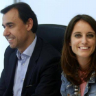 Fernando Martínez-Maíilo y Andrea Levy, en la reunión del comité de dirección del PP del pasado 24 de junio.-Foto: DAVID CASTRO
