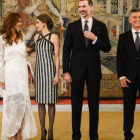 Los Reyes con el presidente argentino Macri y su esposa.-AFP