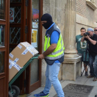 El registro en el Ayuntamiento de Palencia concluye sin detenciones-EFE