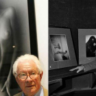 David Hamilton, en una exposición de homenaje en el 2003 y, al lado, en una subasta de su obra en 1983.-AFP / PIERRE VERDY / MICHAEL LATZ