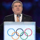 El presidente del Comité Olímpico Internacional, Thomas Bach, durante la inauguración de los Juegos Olímpicos de Sochi, el pasado 7 de febrero.-Foto: AFP / JUNG YEON-JE
