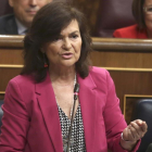 Carmen Calvo hoy en el Congreso-
