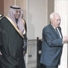 García-Margallo, junto al ministro de Exteriores de Kuwait, durante su encuentro de ayer en Madrid.-Foto:   EFE / SERGIO BARRENECHEA