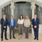 Rafael Barbero, Arturo Sagredo, Enma Antolín, Pilar Pascual y Ginés Clemente.-ECB