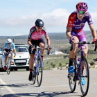 Diego Rubio busca el protagonismo durante la etapa de ayer de la Vuelta a Madrid-Álvaro García