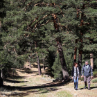 La consejera de Cultura y Turismo, Josefa García, visita las obras de acondicionamiento, consolidación y promoción de la Calzada Romana de Fuentefría. En la imagen, junto con el director de la Red Centro-Sur de Abertis Autopistas, Ignacio Arbilla Sampol-Ical