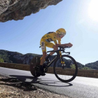 Chris Froome en la lucha contra el crono-JACQUES CLAWEY