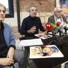 Beltrán, Noguera y Lorenzo, en un momento de la rueda de prensa celebrada ayer.-RAÚL G. OCHOA