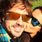 Fernando Alonso y Lara Álvarez proclaman su amor en Twitter pocos días antes de su ruptura.-TWITTER