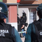 Despliegue de agentes de la Guardia Civil en Santovenia. ICAL