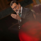 Mariano Rajoy durante su intervención en el pleno del Congreso de los Diputados.-JOSÉ LUIS ROCA