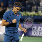 Roger Federer celebra un punto en la final del torneo de Dubái.-X90013