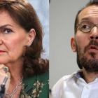 Carmen Calvo y Pablo Echenique.-DAVID CASTRO