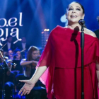 Isabel Pantoja, en  'El hormiguero', programa de A-3 que, además de batir su récord histórico de audiencia con la presencia de la tonadillera, es el espacio más visto de enero en España.-