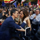 Pedro Sánchez e Irene Lozano, en un acto en Madrid.-DAVID CASTRO