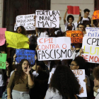 Manifestación contra Bolsonaro ayer en Brasil-AFP