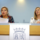 La vicepresidenta, Rosa Valdeón, y la consejera de Economía, Pilar del Olmo.-ICAL
