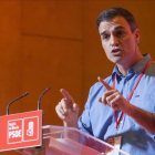 Pedro Sánchez, el pasado día 21, en Cartagena.-PERIODICO (EFE / MARCIAL GUILLEN)