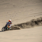 Laia Sanz, el lunes, durante la primera etapa del rally-EDOARDO BAUER (EFE)