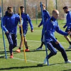 Guridi completó con el grupo la mayor parte del entrenamiento del miércoles.-CDMIRANDES.COM