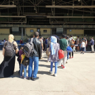 Refugiados afganos llegando a la base aérea de Torrejón de Ardoz. ECB.