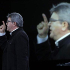 Jean-Luc Mélenchon, durante un mitin en Marsella.-CLAUDE PARIS (AP)
