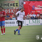 Borja Sánchez celebra un gol.-BURGOS CF