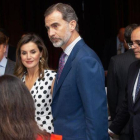 El rey Felipe VI y la reina Letizia durante su viaje a Estados Unidos.-SUZANNE CORDEIRO