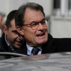 Artur Mas, tras salir del Tribunal Supremo, en febrero del 2018.-JOSÉ LUIS ROCA