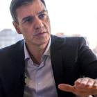 Pedro Sánchez, durante la entrevista.-FERNANDO BUSTAMANTE