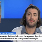 Salvador Sobral concede una entrevista televisiva en Portugal tras su trasplante de corazón.-RTP