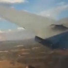 La avioneta accidentada en Pretoria (Sudáfrica). /-PERIODICO (TWITTER / ABRAMJEE)