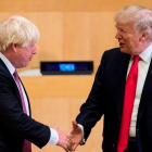 Boris Johnson y Donald Trump, en el 2017, en Nueva York.-AFP