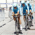 El potente combinado kazajo del Astana fue el vencedor de la contrarreloj por escuadras de la Vuelta a Burgos el pasado verano-Santi Otero