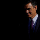 Pedro Sánchez, este jueves en la Moncloa.-JOSÉ LUIS ROCA