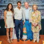 Xisca Perello, Rafael Nada, Juan Carlos  y Sofía, el viernes en Mallorca.-EFE