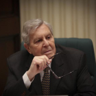 Carlos Jimenez Villarejo en la comision del caso Pujol en la sala 1 del Parlament de Catalunya, en enero del 2015.-DANNY CAMINAL