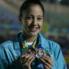 La joven nadadora nepalí Gaurika Singh.-