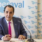 El presidente de la entidad, José Rolando Álvarez, durante su comparecencia de ayer en Burgos.-SANTI OTERO