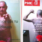 Luis Alberto Nicolás, en su polémico cartel electoral.-