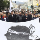 Manifestación en Ajaccio en favor de las reivindicaciones corsas, este sábado 3 de febrero.-AP / RAPHAEL POLETTI
