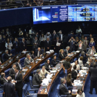 Vista general del Senado de Brasil durante el debate sobre la destitución de Dilma Rousseff, este martes.-EFE / CADU GOMES