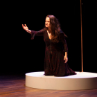 Cristina Izquierdo (Brama Teatro), en plena representación de ‘La violación de Lucrecia’. BRAMA TEATRO