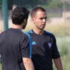 Borja Jiménez durante un entrenamiento en la actual temporada.-CDMIRANDES.COM