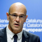 Raül Romeva durante su intervención en Bruselas.-REUTERS