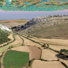 Nube de puntos resultante del vuelo fotogramétrico realizado por el dron en la Cueva del Agua de Basconcillos del Tozo y alrededores Burgos.-CENIEH