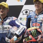 Jorge Martin (Honda) y Marco Bezzecchi (KTM), en Spielberg (Austria).-GETTY / MIRCO LAZZARI